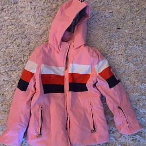 Bogner Kids Pink Raincoat with Red and White Accents